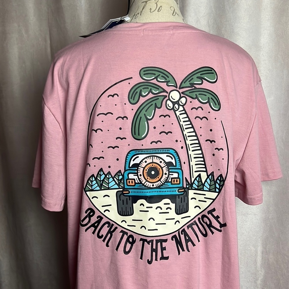 Back to the Nature Pink T-Shirt Medium Unisex Brand New with Tags